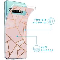 imoshion Design hoesje Samsung Galaxy S10 - Grafisch Koper / Roze