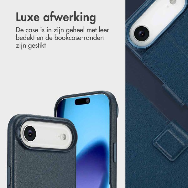 Accezz Leather Bookcase 2-in-1 met MagSafe Apple iPhone Air - Nightfall Blue
