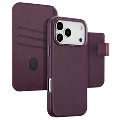 Accezz 2-in-1 Leather Bookcase with MagSafe Apple iPhone 17 Pro Max - Heath Purple