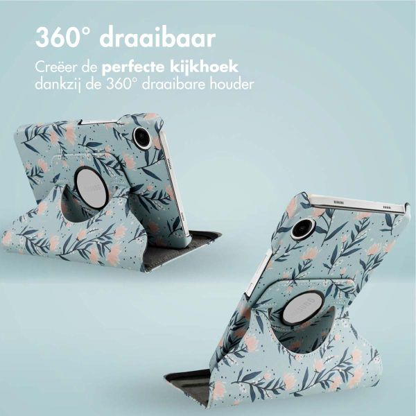 imoshion 360° Draaibare Design Bookcase Samsung Galaxy Tab A9 8.7 inch - Flowers