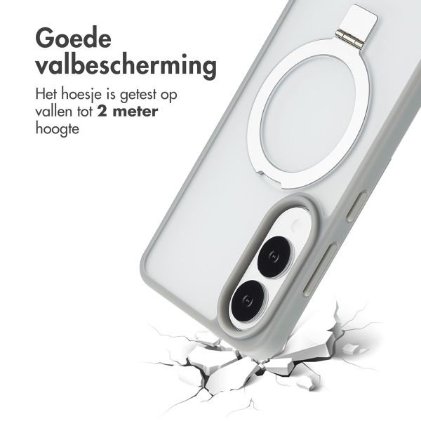 Accezz Ring Stand Backcover met MagSafe Samsung Galaxy S25 Edge - Grijs