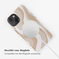 Selencia Vivid Tough Backcover met MagSafe iPhone 13 - Desert Waves Beige