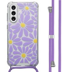 imoshion Design hoesje met koord Samsung Galaxy A56 - Tropical Violet Flowers Connect