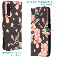 imoshion Design Softcase Bookcase Samsung Galaxy A13 (5G) / A04s - Blossom Black