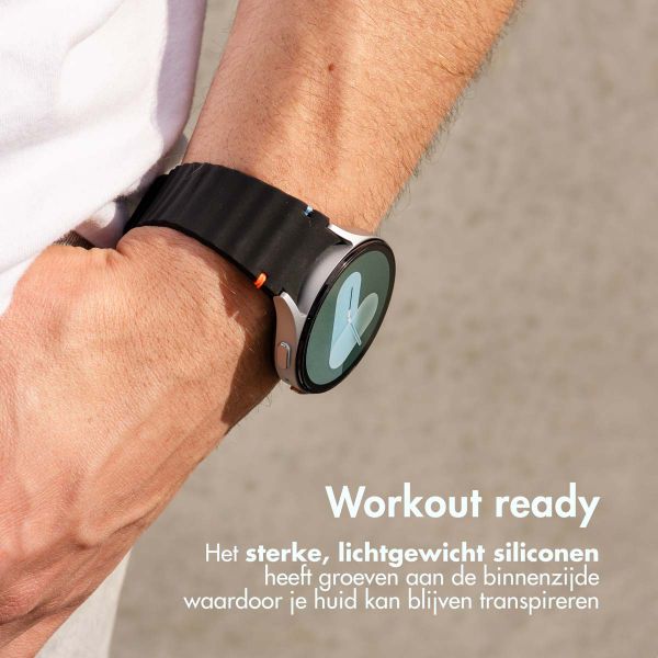 imoshion Wave Siliconenband Samsung Galaxy Watch 8 (40/44mm) / Classic (46mm) - Zwart