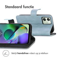 imoshion Luxe Bookcase Motorola Moto G54 - Lichtblauw