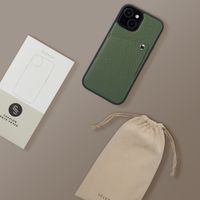 Selencia Riva Backcover met Pashouder Apple iPhone 15 - Sage Green