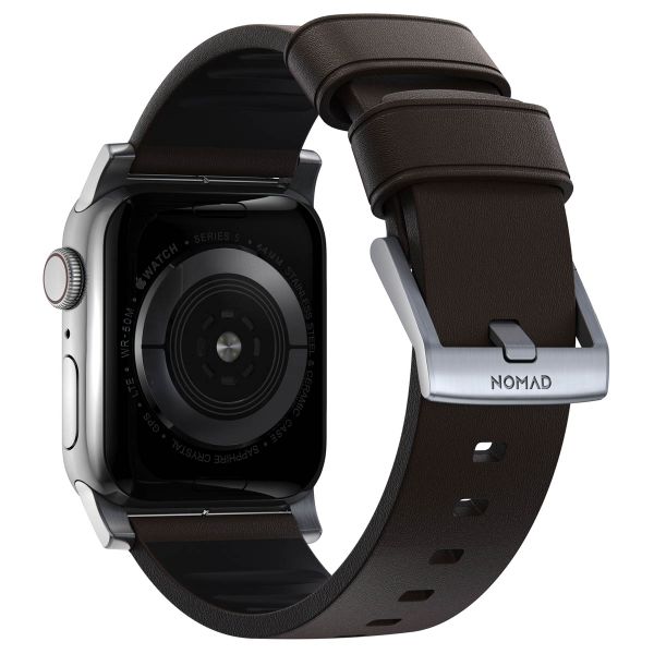 Nomad Active Pro Band Apple Watch Series 1 t/m 10 / SE / Ultra (2) (44/45/46/49 mm) - Bruin/Zilver