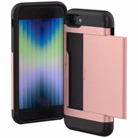 imoshion Backcover met pasjeshouder Apple iPhone SE (2022 / 2020) / 8 / 7 - Rosé Goud