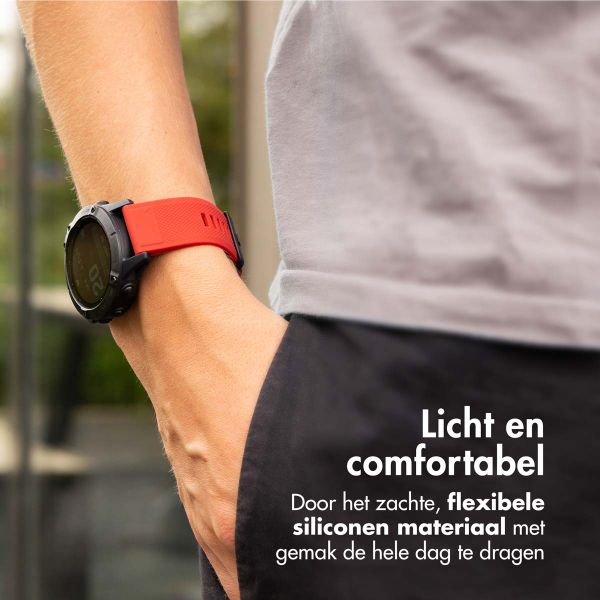 imoshion QuickFit® Siliconen bandje  - Garmin 22 mm aansluiting - Rood