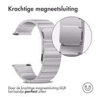 Selencia Stalen magnetisch bandje  - Universeel 20 mm aansluiting - Zilver