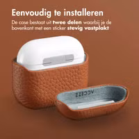 Accezz Echt Leren Case Apple AirPods 4 - Cognac