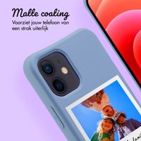 Gepersonaliseerd Color Backcover MagSafe met afneembaar koord en polaroid  iPhone 12 Pro - Ash Blue