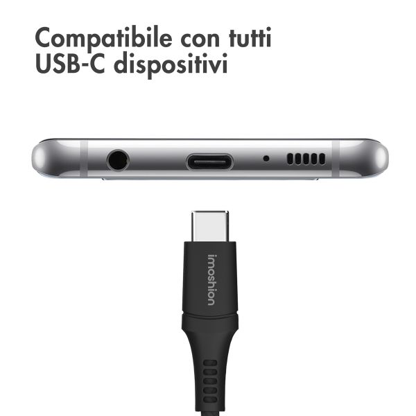 imoshion Braided USB-C naar USB-C kabel - 2 meter - Zwart