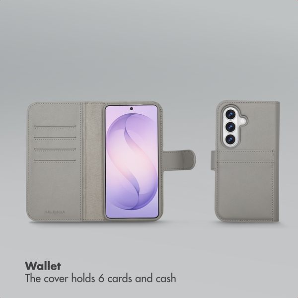 Selencia Olyn Detachable Bookcase with MagSafe Samsung Galaxy S26 - Grey