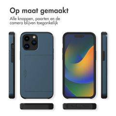 imoshion Backcover met pasjeshouder Apple iPhone 14 Pro - Donkerblauw