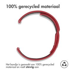 imoshion Siliconen sportbandje  - Universeel 18 mm aansluiting - Red & Black