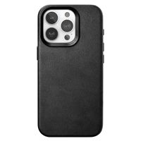 Woodcessories Bio Leather Case MagSafe Apple iPhone 15 Pro - Zwart