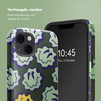 Selencia Vivid Backcover met MagSafe Apple iPhone 13 - Wavy Smiley Green