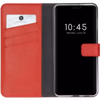 Selencia Echt Leren Bookcase iPhone 13 Mini - Rood