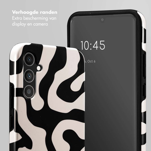 Selencia Vivid Tough Backcover Samsung Galaxy A34 (5G) - Art Wave Black