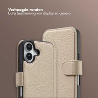 Selencia Riva Bookcase met MagSafe en Koord Apple iPhone 17 - Beige