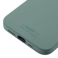 Holdit Silicone Case iPhone 12 (Pro) - Moss Green