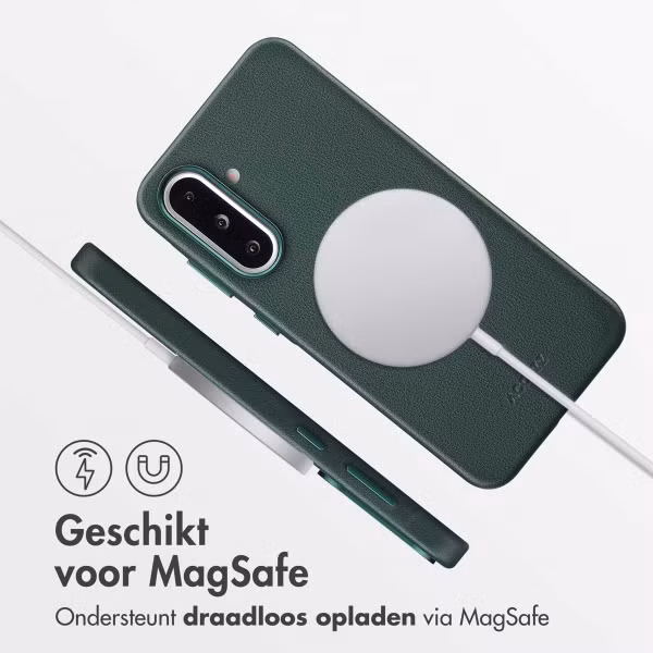 Accezz MagSafe Leather Backcover Samsung Galaxy A36 / A56 - Cedar Green