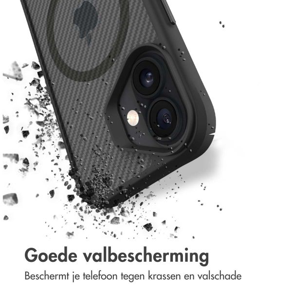 imoshion Rugged Hybrid Carbon Case met MagSafe Apple iPhone 16 Plus - Zwart