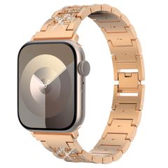 Selencia Sparkle schakelband Glans voor de Apple Watch Series 1 t/m 9 / SE (38/40/41 mm) | Series 10 (42 mm) - Rosé Goud