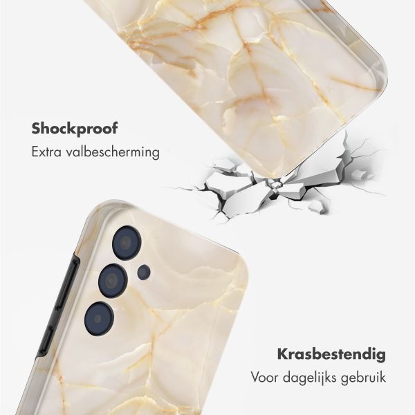 Selencia Vivid Tough Backcover Samsung Galaxy A35 - Golden Beige Marble