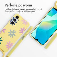 imoshion Siliconen design hoesje met koord Samsung Galaxy A16 - Yellow Flower Distance