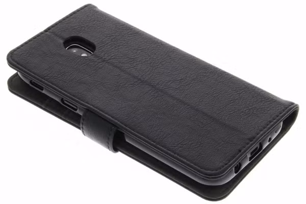Luxe Lederen Bookcase Samsung Galaxy J5 (2017) - Zwart