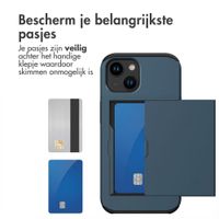 imoshion Backcover met pasjeshouder Apple iPhone 15 - Donkerblauw