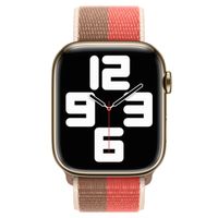 Apple Sport Loop band Apple Watch Series 1 t/m 11 / SE / Ultra (44/45/46/49 mm) - Pink Pomelo/Tan