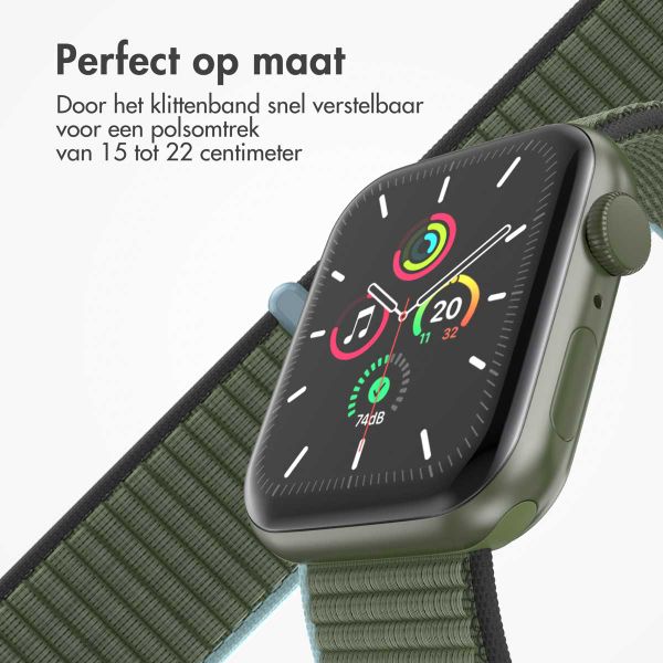 imoshion Nylon bandje Apple Watch Series 1 t/m 9 / SE (38/40/41 mm) | Series 10 / 11 (42 mm) - Dark Olive