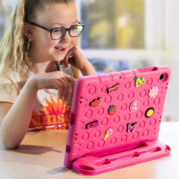 imoshion Kidsproof Tablet Case with Detachable Dolls Apple iPad 9 (2021) 10.2 inch / iPad 8 (2020) 10.2 inch / iPad 7 (2019) 10.2 inch - Pink