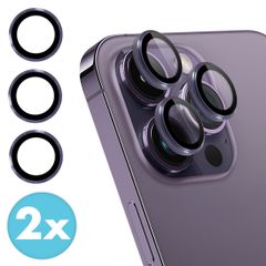 imoshion 2 Pack Camera lens protector iPhone 14 Pro / 14 Pro Max - Paars