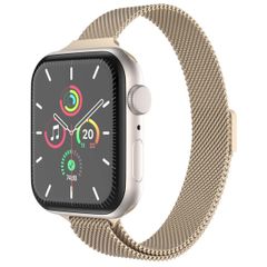 imoshion Slim Milanees bandje Apple Watch Series 1 t/m 9 / SE (38/40/41 mm) | Series 10 (42 mm) - Vintage gold