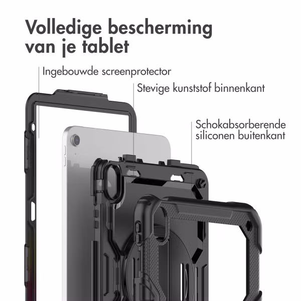 Accezz Rugged Backcover met schouderstrap Apple iPad 11 (2025) 11 inch A16 / iPad 10 (2022) 10.9 inch - Zwart