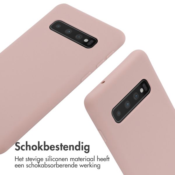 imoshion Siliconen hoesje met koord Samsung Galaxy S10 - Sand Pink