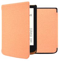 imoshion Canvas Sleepcover Bookcase Pocketbook Touch Lux 5 / HD 3 / Basic Lux 4 / Vivlio Lux 5 - Peach