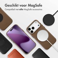 Accezz MagSafe Leather Backcover Apple iPhone 17 Pro Max - Coffee Brown