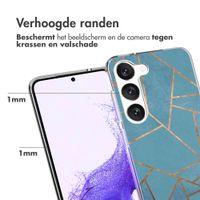 imoshion Design hoesje Samsung Galaxy S23 - Grafisch Koper / Blauw