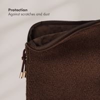 Selencia Teddy Laptop hoes 13-14 inch - Laptopsleeve - Choco Brown