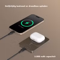 Selencia Vivid MagSafe Powerbank 5.000 mAh - Draadloze Powerbank - MagSafe en Qi2 - Desert Gold / Country Moo'd