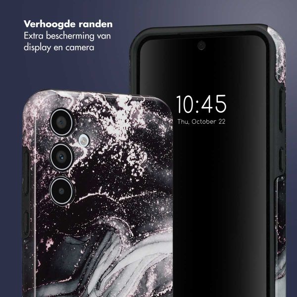 Selencia Vivid Tough Backcover Samsung Galaxy A35 - Chic Marble Black