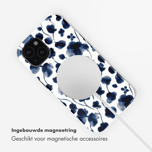 Selencia Vivid Backcover met MagSafe Apple iPhone 15 - Midnight Blossom
