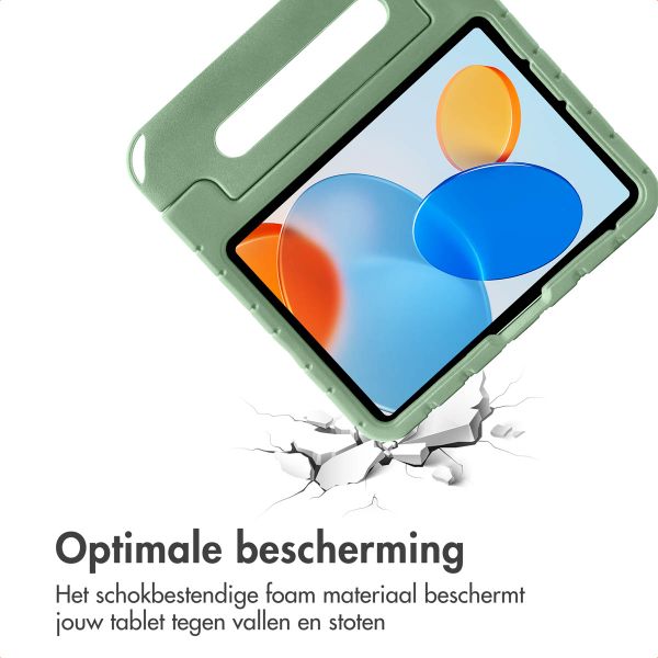 imoshion Kidsproof tablethoes met afneembare dolls Apple iPad 11 (2025) 11 inch A16 / iPad 10 (2022) 10.9 inch - Olive Green