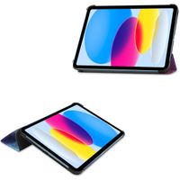 imoshion Design Trifold Case Apple iPad 11 (2025) 11 inch A16 / iPad 10 (2022) 10.9 inch - Space